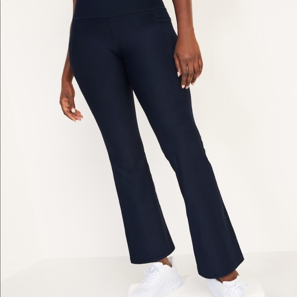 HIGH WAISTED POWERSOFT SLIM BOOT CUT COMPRESSION PANTS NAVY COLORS